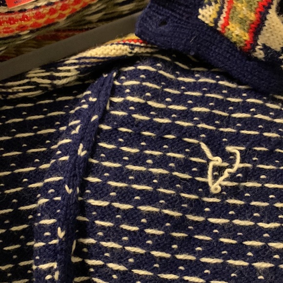 Vintage 50s 60s Nordic Norwegian Wool Sweater Winter Snow Ski Folksy - Men’s L - Picture 5 of 5